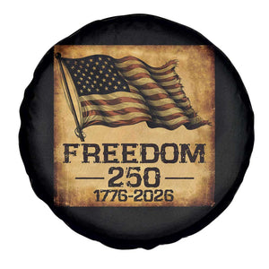 Freedom 250 Years America Spare Tire Cover Retro Vintage 250th Anniversary USA TS10 Print Your Wear