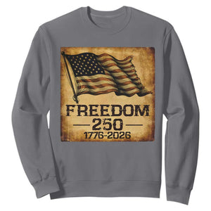 Freedom 250 Years America Sweatshirt Retro Vintage 250th Anniversary USA TS10 Charcoal Print Your Wear