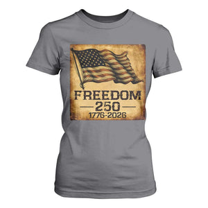 Freedom 250 Years America T Shirt For Women Retro Vintage 250th Anniversary USA TS10 Charcoal Print Your Wear