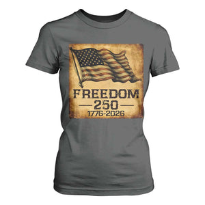 Freedom 250 Years America T Shirt For Women Retro Vintage 250th Anniversary USA TS10 Dark Heather Print Your Wear