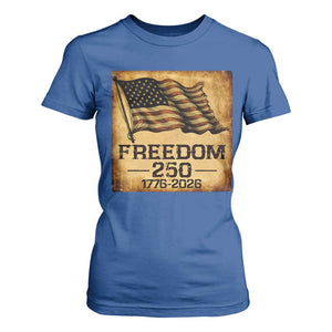 Freedom 250 Years America T Shirt For Women Retro Vintage 250th Anniversary USA TS10 Royal Blue Print Your Wear