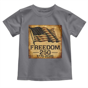 Freedom 250 Years America Toddler T Shirt Retro Vintage 250th Anniversary USA TS10 Charcoal Print Your Wear