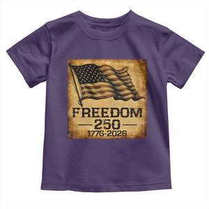 Freedom 250 Years America Toddler T Shirt Retro Vintage 250th Anniversary USA TS10 Purple Print Your Wear