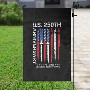 250th American Anniversary Garden Flag 250 Years America USA Flag Fighter Jets Patriotic Veterans TS10 Print Your Wear