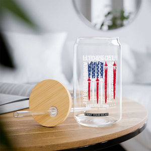 250th American Anniversary Glass Can 250 Years America USA Flag Fighter Jets Patriotic Veterans TS10 Print Your Wear