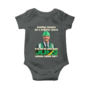 Jamaica Labour Party Baby Onesie Andrew Holness JLP Supporter Gifts TS10 Dark Heather Print Your Wear