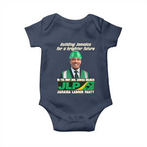 Jamaica Labour Party Baby Onesie Andrew Holness JLP Supporter Gifts TS10 Navy Print Your Wear