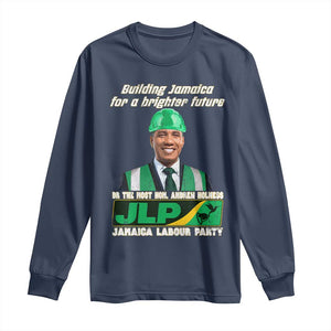 Jamaica Labour Party Long Sleeve Shirt Andrew Holness JLP Supporter Gifts TS10 Navy Print Your Wear