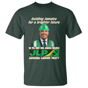 Jamaica Labour Party T Shirt Andrew Holness JLP Supporter Gifts TS10 Dark Forest Green Print Your Wear