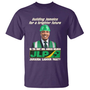 Jamaica Labour Party T Shirt Andrew Holness JLP Supporter Gifts TS10 Purple Print Your Wear
