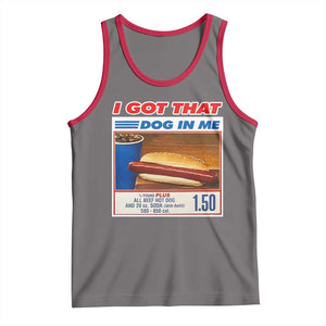 I Got That Dog In Me Tank Top Keep 150 Dank Meme Hot Dog Combo TS10 Deep Heather Red Print Your Wear