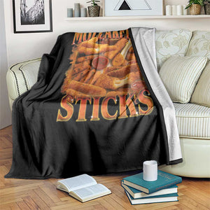 Mozzarella Sticks Throw Blanket Funny Foodie Meme Snack Lover Vintage 90s TS10 Print Your Wear