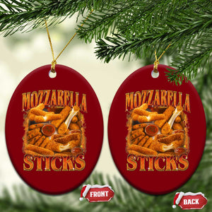 Mozzarella Sticks Ceramic Ornament Funny Foodie Meme Snack Lover Vintage 90s TS10 Print Your Wear