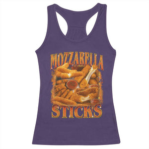 Mozzarella Sticks Racerback Tank Top Funny Foodie Meme Snack Lover Vintage 90s TS10 Purple Print Your Wear