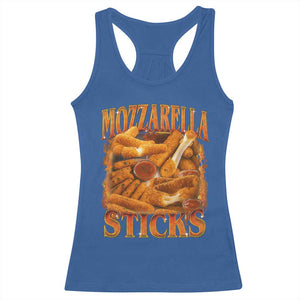 Mozzarella Sticks Racerback Tank Top Funny Foodie Meme Snack Lover Vintage 90s TS10 Royal Blue Print Your Wear