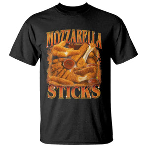 Mozzarella Sticks T Shirt Funny Foodie Meme Snack Lover Vintage 90s TS10 Black Print Your Wear