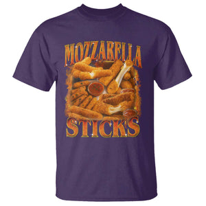 Mozzarella Sticks T Shirt Funny Foodie Meme Snack Lover Vintage 90s TS10 Purple Print Your Wear