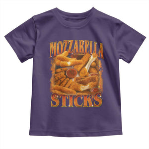 Mozzarella Sticks Toddler T Shirt Funny Foodie Meme Snack Lover Vintage 90s TS10 Purple Print Your Wear