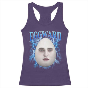 Eggward Racerback Tank Top Funny Unhinged Meme Gen Z Humor Bootleg Graphic TS10 Purple Print Your Wear