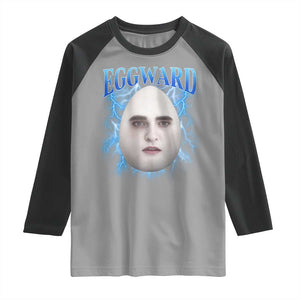 Eggward Raglan Shirt Funny Unhinged Meme Gen Z Humor Bootleg Graphic TS10 Sport Gray Black Print Your Wear