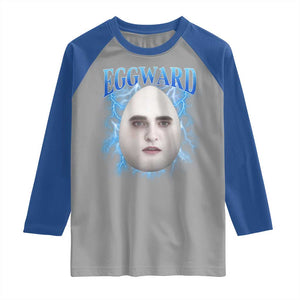 Eggward Raglan Shirt Funny Unhinged Meme Gen Z Humor Bootleg Graphic TS10 Sport Gray Royal Print Your Wear