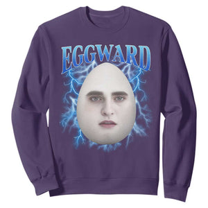 Eggward Sweatshirt Funny Unhinged Meme Gen Z Humor Bootleg Graphic TS10 Purple Print Your Wear