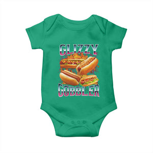 Glizzy Gobbler Baby Onesie Vintage Hot Dog Meme Funny Foodie Gen Z TS10 Irish Green Print Your Wear