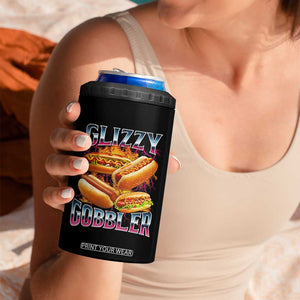 Glizzy Gobbler 4 in 1 Can Cooler Tumbler Vintage Hot Dog Meme Funny Foodie Gen Z TS10 Print Your Wear