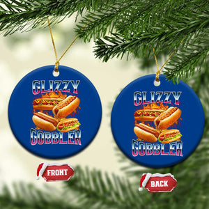 Glizzy Gobbler Ceramic Ornament Vintage Hot Dog Meme Funny Foodie Gen Z TS10 1pc Blue Print Your Wear