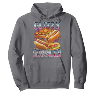 Glizzy Gobbler Hoodie Vintage Hot Dog Meme Funny Foodie Gen Z TS10 Charcoal Print Your Wear