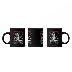Rock On Vintage Drummer Cat Coffee Mug Vintage 90s 80s Band Style Gift for Cat Owners TS10 Print Your Wear