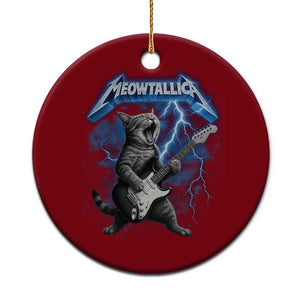 Funny Cat Playing Guitar Ceramic Ornament Vintage 90s Style Bootleg Graphic Rock Star Rock Cat TS10 1pc Red Print Your Wear