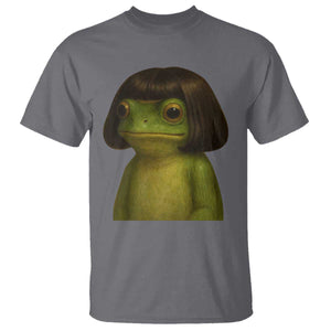 Funny Frog Bob Haircut Meme T Shirt Silly Toad Trends TS10 Charcoal Print Your Wear