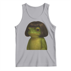 Funny Frog Bob Haircut Meme Tank Top Silly Toad Trends TS10 Athletic Heather Print Your Wear