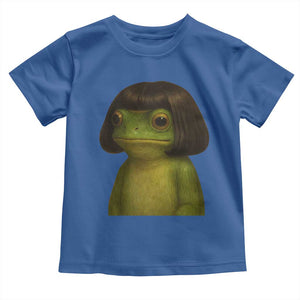 Funny Frog Bob Haircut Meme Toddler T Shirt Silly Toad Trends TS10 Royal Blue Print Your Wear