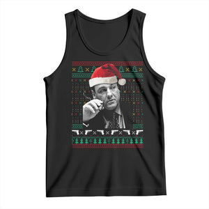 Funny Ugly Christmas Tank Top Funny Mafia Gangster Santa Sopranos Smoking TS10 Black Print Your Wear