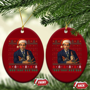 Office Christmas Movie Ceramic Ornament Funny Retro 90s Movie Ugly Xmas TS10 Print Your Wear