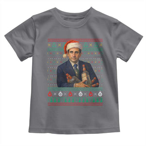Office Christmas Movie Toddler T Shirt Funny Retro 90s Movie Ugly Xmas TS10 Charcoal Print Your Wear