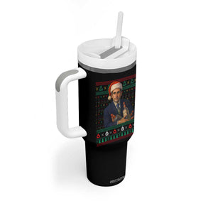 Office Christmas Movie Tumbler With Handle Funny Retro 90s Movie Ugly Xmas TS10 Print Your Wear