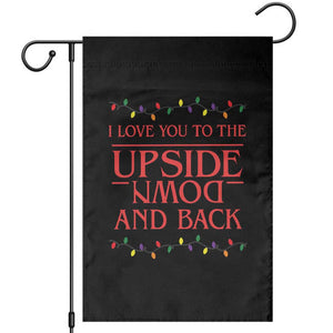 I Love You To The Upside Down Stranger Christmas Garden Flag And Back Ugly Xmas Lights TS10 Black Print Your Wear