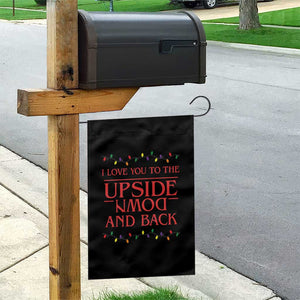 I Love You To The Upside Down Stranger Christmas Garden Flag And Back Ugly Xmas Lights TS10 Print Your Wear