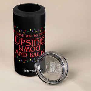 I Love You To The Upside Down Stranger Christmas 4 in 1 Can Cooler Tumbler And Back Ugly Xmas Lights TS10 Print Your Wear