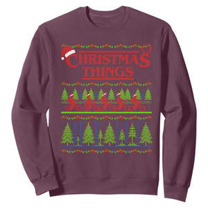 Christmas Things Sweatshirt Vintage Movie TV Series Retro TS10 Maroon Print Your Wear