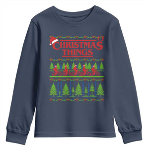 Christmas Things Youth Sweatshirt Vintage Movie TV Series Retro TS10 Navy Print Your Wear