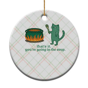 Sarcastic Cat Meme Ceramic Ornament Weirdcore Dark Humor TS10 1pc Christmas Plaid Print Your Wear