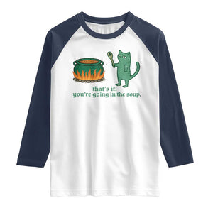 Sarcastic Cat Meme Raglan Shirt Weirdcore Dark Humor TS10 White Navy Print Your Wear