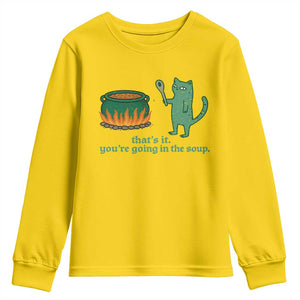 Sarcastic Cat Meme Youth Sweatshirt Weirdcore Dark Humor TS10 Daisy Print Your Wear