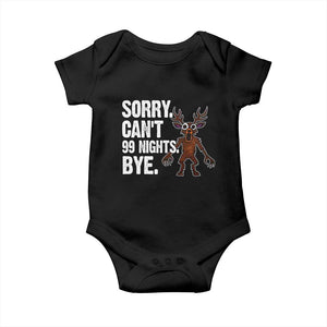 Sorry Cant 99 Nights Bye In The Forest Baby Onesie Funny Gamer Gift TS10 Black Print Your Wear
