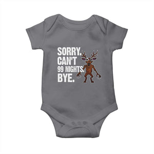 Sorry Cant 99 Nights Bye In The Forest Baby Onesie Funny Gamer Gift TS10 Charcoal Print Your Wear