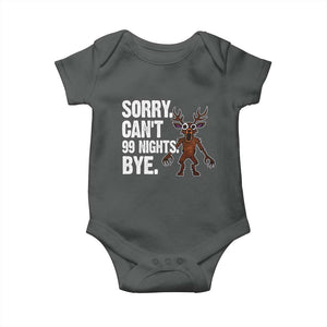 Sorry Cant 99 Nights Bye In The Forest Baby Onesie Funny Gamer Gift TS10 Dark Heather Print Your Wear